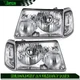 Headlights Assembly Pair For Ford Ranger 2001-2011 Chrome Housing Front
