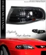 For 1994-1998 Ford Mustang V6 Black Turn Signal Parking Corner Lights Lamps K2