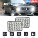 2PCS Black 4x6'' LED Headlights Hi-Lo Beam For Chevy S10 Blazer 1994-1997 12-24V