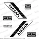 Fits Nissan 25hp Outboard Motor Engine Decal Kit 90's 91 92 93 94 95 96 97 98 99