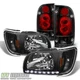 For Black 2001-2004 Toyota Tacoma DRL LED Headlights w/Corner+Tail Lights Lamp