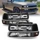 Pair Headlights & Bumper Light For 99-02 Chevy Silverado 00-06 Tahoe Suburban
