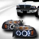 Fits 97-04 Dakota/Durango Blk LED Halo Projector Head Lights Lamps Parking Amber Fits 97-04 Dakota/Durango Blk LED Halo Projector Head Lights Lamps Parking Amber