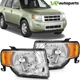 For Ford Escape 2008-2012 Headlight Assembly Pair Driver + Passenger Headlamp