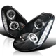 Black Fits 2005-2006 Infiniti G35 4Dr Led Halo Projector Headlights Left+Right