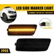 2X For Volkswagen VW MK6 GTI 2010-2014 Amber Bumper Side Marker Lights Smoked ED