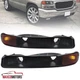 Black Bumper Lights Fits 1999-2006 GMC Sierra 2000-2006 Yukon XL Signal Parking