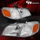 4PCS CHROME AMBER HEADLIGHT LH+RH FOR 1997-2005 CHEVY VENTURE/PONTIAC MONTANA