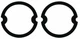 United Pacific Foam Parking Light Lens Gasket Set 1963-1967 Chevy Corvette