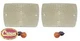87-95 Jeep YJ Wrangler Clear Parking Lamp Kit 56001378CK  RT28012