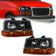 For 2003-2023 Chevy Express/GMC Savana Headlights w/Bumper Parking Signal Lamps