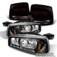 2006-2008 Dodge Charger Blk LED Headlights w/Corner+Tail Lights Brake Lamps Set