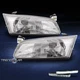For 1997 1998 1999 Toyota Camry Chrome Headlights Headlamps Lamps w/LED DRL Kit