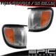 Black Corner Turn Signal Lights for 1996-99 NISSAN PATHFINDER - Left Right Pair