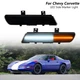 For 91-96 Chevy C4 Corvette Black LED Side Marker Light Dynamic Turn Signal Lamp