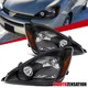 Fit 2004-2005 Toyota Sienna Black Halogen Headlights Head Lamps Left+Right 04-05