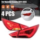 4PCS LED Tail Lights For 2011-2014 Hyundai Sonata Brake Red Lens Light LH+RH