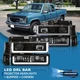 For 94-98 GMC C/K Yukon Sierra Black LED DRL Projector Headlights +Bumper Corner