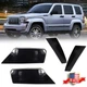 COMBO Smoked Bumper Signal +Bumper Side Marker Lights For 2008-2012 Jeep Liberty