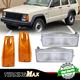 Bundle FOR 84-96 Jeep Cherokee Comanche Side Marker Light Park Signal Light 4Pcs