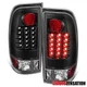 Fit 1997-2003 Ford F150 F250 F350 F450 Styleside Black LED Tail Lights Lamps