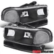Fit 1999-2006 GMC Sierra 1500 2500 Yukon XL Black Headlights+Bumper Signal Lamps