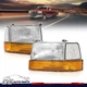 Fit For 92-97 Ford Pickup 92-96 Bronco Headlights Corner Side Signal Lights Pair