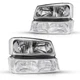 Headlight Assembly For 2003-2007 Chevy Silverado 1500 2500 HD Halogen Chrome