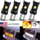 4Pcs LED Switchback Front Turn Signal Light Bulbs For 94-99 Chevy K1500 C1500