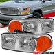 Fit 2000-2006 GMC Sierra 1500 2500 3500 Denali Yukon XL Headlights Lamps 00-06