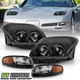 For 1997-2004 Chevy Corvette C5 Projector Headlights+Black Signal Parking Lights