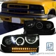 Fits 1998-2004 Chevy S10 Blazer Black Smoke Projector Headlight+LED Bumper Lamps