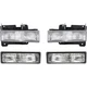 Headlight Kit For 1990-1993 Chevrolet C1500 Driver and Passenger Side with bulbs