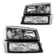 Fit For 2003-2007 Chevy Silverado 1500 2005-2006 2500 HD Headlight Assembly Pair