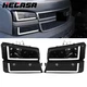 Smoke Headlights Bumper Lamps Fit For 03-07 Chevy Silverado Avalanche w/ LED DRL