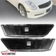 Black Bumper Lights Fits 2003-2007 Infiniti G35 Coupe Side Marker Signal Lamps