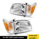 Pair For 2001-2004 Toyota Tacoma Chrom Replacement Headlights Corner Lights Set