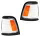 For 89-91 Toyota Truck Corner Turn Signal Park Light Lamp Black Trim Set Pair