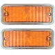 1973~1980 Chevy Pickup Truck Park Lamp Light Assembly LED Amber Lens Pair RH+LH
