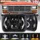 2PCS 5x7" 7x6" LED High Low Beam Headlights For Ford E-150 E-250 E-350 Econoline