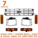 Front Bumper Grille + Headlight Bezels +Signal & Corner Lights For 1982-1990 S10