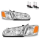For 2000-2001 Toyota Camry Chrome Headlights+Corner Lights W/Bulbs Pair,Used
