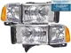 Headlights Set Fits 1999-2001 Dodge Ram 1500/1999-2002 Ram CH2502123 CH2503123