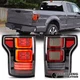 VLAND Clear OLED Taillights Red Turn Singel Lamps For Ford F-150 2015-2020 Pair