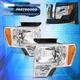 For 09-14 Ford F150 Pickup Chrome Amber Corner Driving Headlights Lamps Assembly