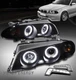 For 99-01 BMW E46 4dr LED Halo Black/Smoke Projector Headlight Lamp w/DRL Signal