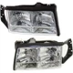 Headlight Driver and Passenger Side Fits 97-99 Cadillac DeVille Base Concours