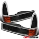 Fits 1999-2004 Ford F250 F350 Black Bumper Corner Lights Parking Signal Lamps