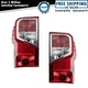 Rear Tail Lights Set Clear Red Fits 2017-2021 Nissan TITAN 2016-2021 TITAN XD