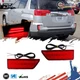 2PCS Red Lens Rear Bumper Reflectors Tail Brake Lights For 2016 2017 GMC Terrain